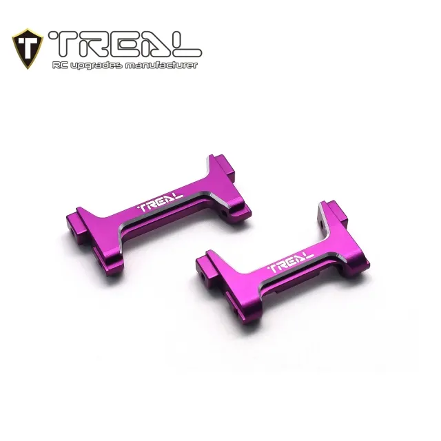 X003KIUJ8X TREAL Aluminum 7075 Front and Rear Bumper Mounts Set (F&R) for 1/18 TRX4M- Purple