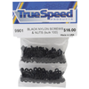 CSW9901 Custom Works Black Nylon Screws & Nuts (100pc)
