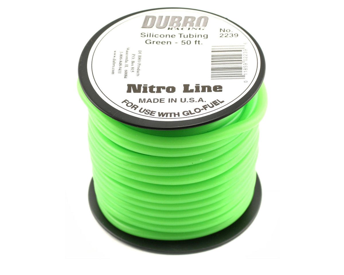 DUB2239 DuBro "Nitro Line" Silicone Fuel Tubing (Green) (50')