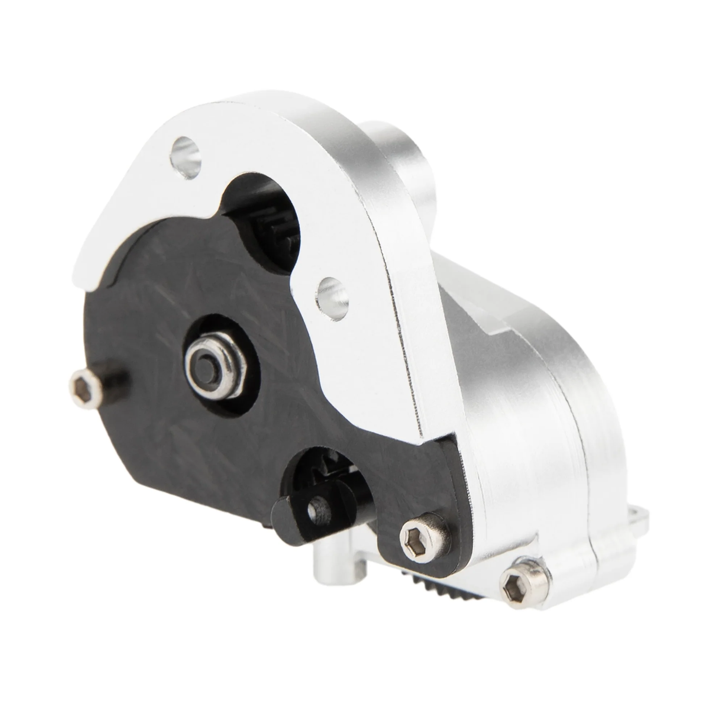 MEUS Racing SCX24 Brushless Transmission Silver Aluminum Complete Gearbox for 1/24 SCX24