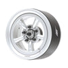 BRPB054FSFS ProBuild™ 1.9" M5 Adjustable Offset Aluminum Beadlock Wheels (2) Flat Silver/Flat Silver