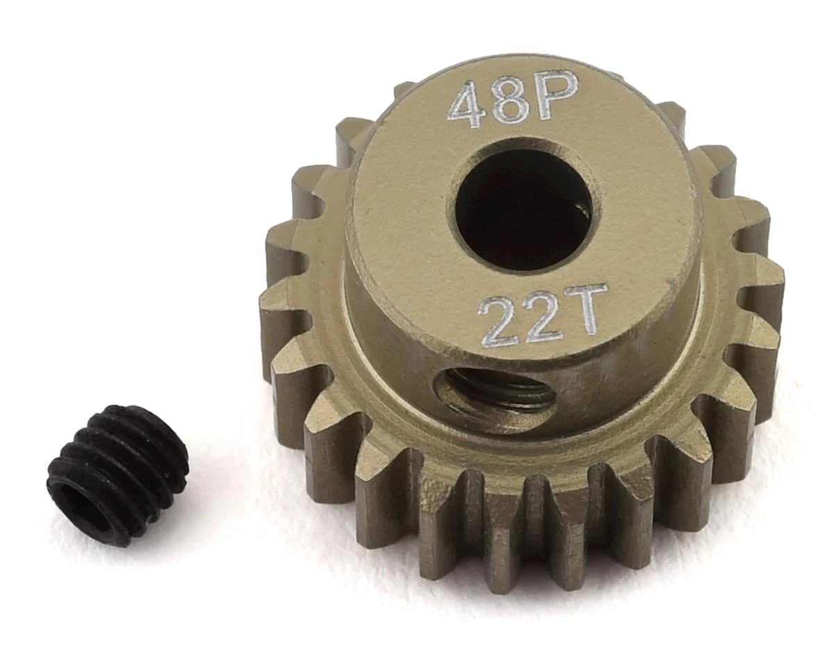 PTK8609 48P Lightweight Hard Anodized Aluminum Pinion Gear (3.17mm Bore) (22T)