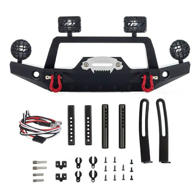 INTC31181BLACK Realistic Front Alloy Bumper w/ LED w/43mm Mount