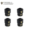 X003K9PC4D TREAL Brass Extended Wheel Hubs 7mm*10mm Hex, 3g/pc (4pcs) for 1/18 TRX4M Defender and Bronco (Black)