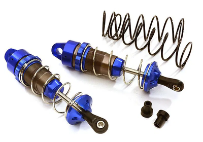 INTC28474BLUE Machined 90mm Front Big Bore Shocks 1/10