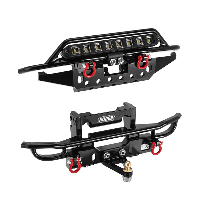 INJ4M-43FR INJORA CNC Aluminum Front Rear Bumpers V2 for 1/18 TRX4M Bronco (4M-43)