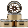 YQW-MW1307SR Injora 1.3" ModuWheel Brass & Aluminum Micro Rock Crawler Beadlock Wheels