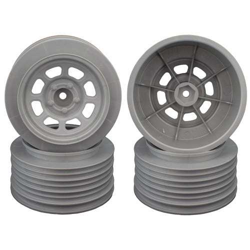 DER-DS4-RS Speedway SC Wheels for Traxxas Slash Rear / 21.5mm BKSP / SILVER / 4Pcs.