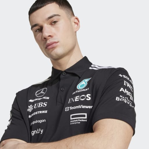 JW5391 Mercedes AMG Petronas Formula 1 2025 Men's Team Polo Shirt