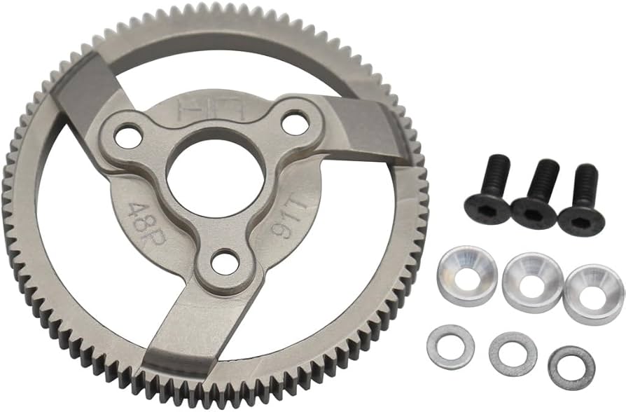 HRTE891H - Hard Anodized Aluminum Spur Gear (91t 48p) - TRA