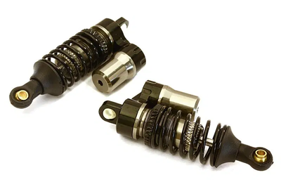 INTC27996Grey Billet Machined Performance Shock Set (2) for Traxxas 1/16