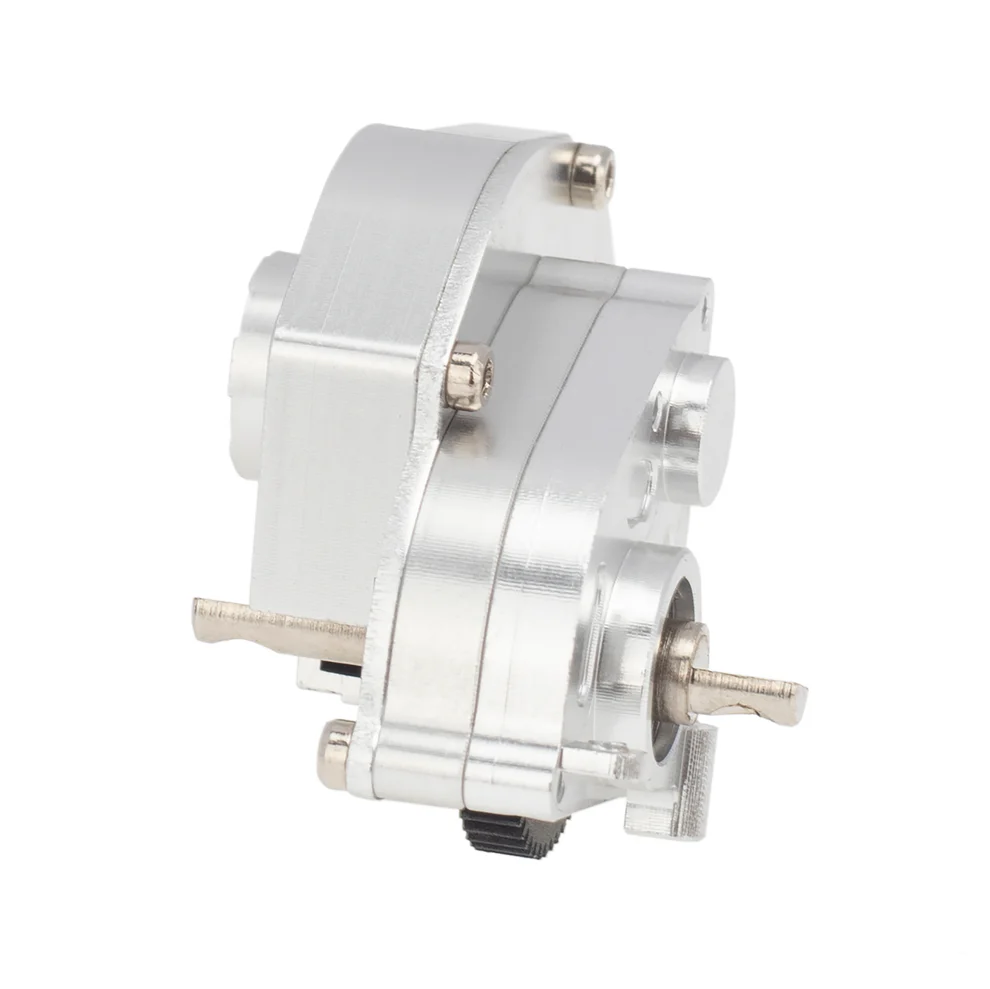 MEUS Racing SCX24 Assembled Transmission Complete Aluminum Gearbox (Silver)