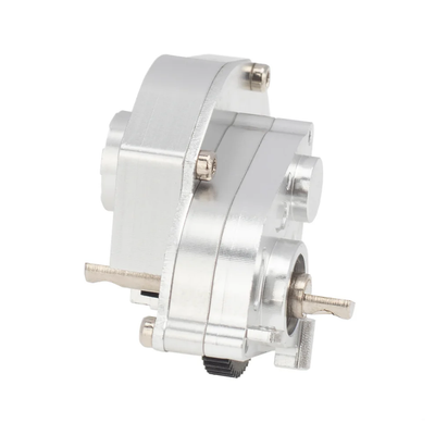 MEUS Racing SCX24 Assembled Transmission Complete Aluminum Gearbox (Silver)