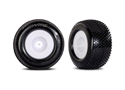 10773-WHT White Dished Wheels w/ Response Pro Tires (2)