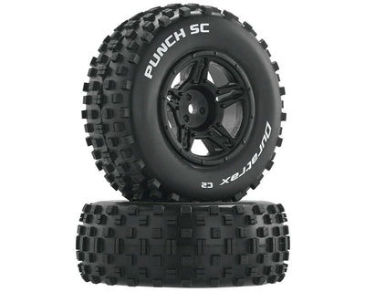 DTXC3705 Punch SC 1/10 Mounted Slash Rear Truck Tires