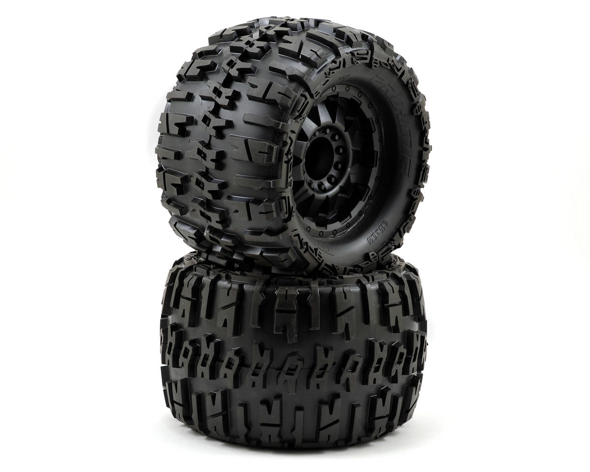 PRO118413 Trencher X 3.8 Tires on F-11 Black 1/2" Offset Wheels w/17mm Hex