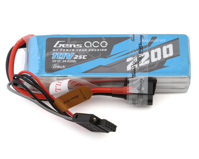 GEA223S25T3GT Gens Ace G-Tech Smart 3S LiPo Battery 25C (11.1V/2200mAh) w/Universal Connector