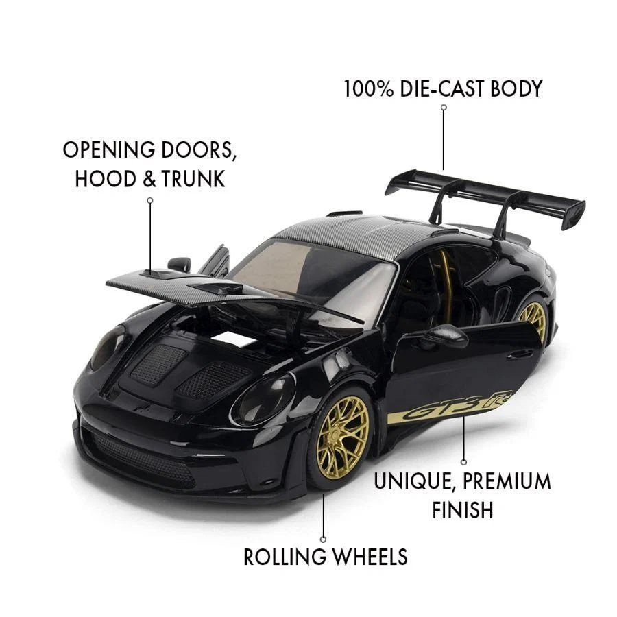 Jada 37810 1:24 Porsche 911 GT3 RS (992) – Black – Hyper-Spec