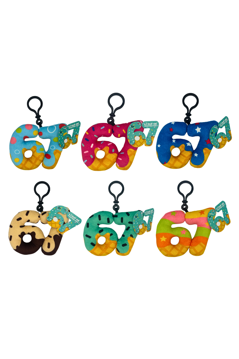 L2P-21166 6-7 Clip On Plush Assortment-Request Color On Checkout Note.