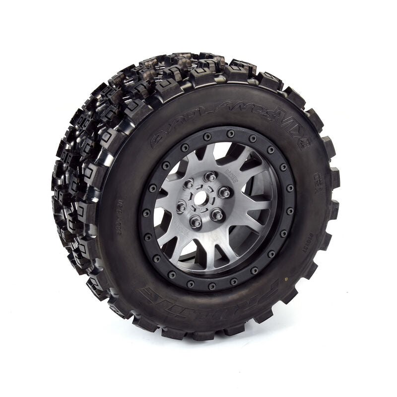 PRO1013114 Limited Edition Badlands MX43 Pro-Loc F/R Mounted 24mm Gray/Black Impulse (2): X-MAXX