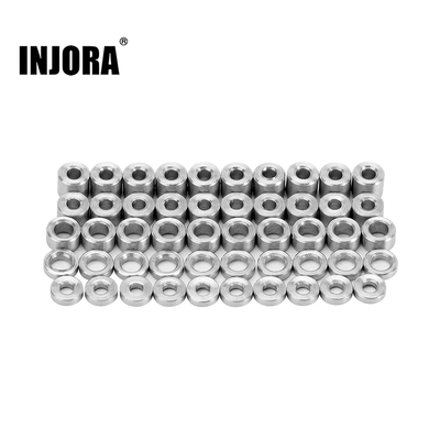 SCX24-166 INJORA 50PCS M1.4 M2 Flat Stainless Steel Washers Spacers for 1/24 SCX24 AX24
