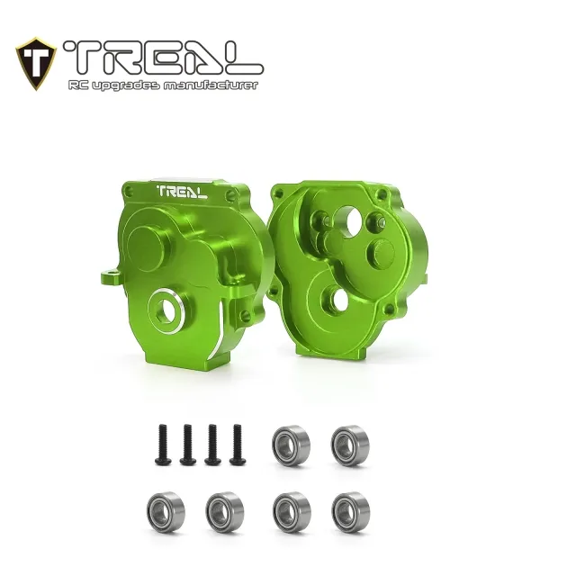 X003LAX16H TREAL Aluminum 7075 Differential Gearbox Housings for 1/18 TRX4M RC Upgrade-Green