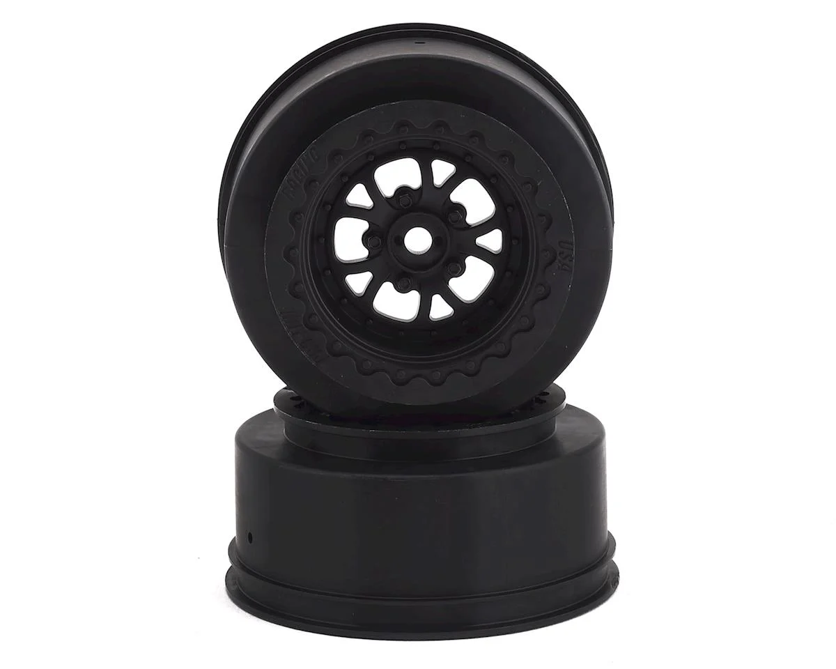 PRO277603 Pomona Drag Spec Rear 2.2"/3.0" 12mm Drag Wheels (2) Black