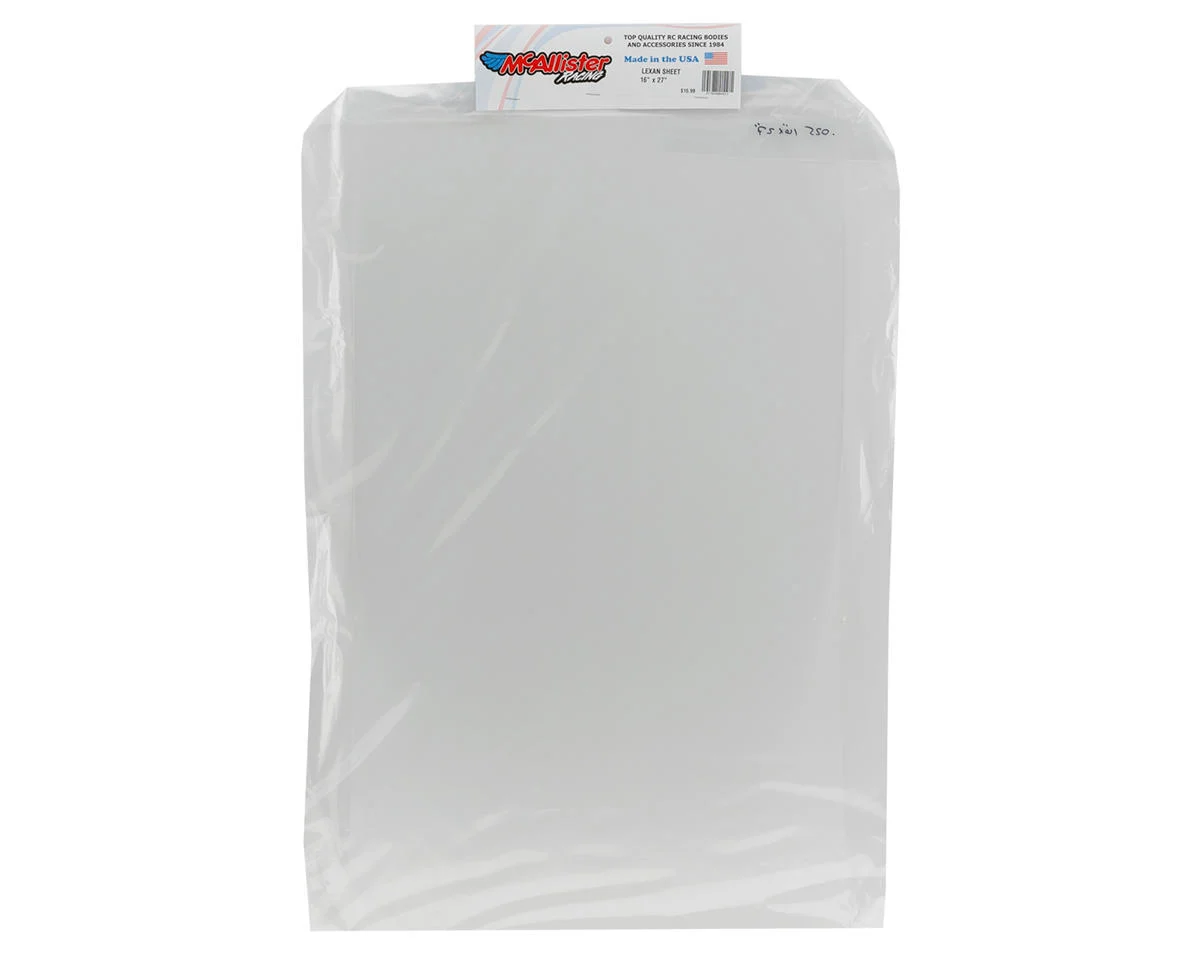 McAllister #474 10x16" Lexan Sheet (.040)