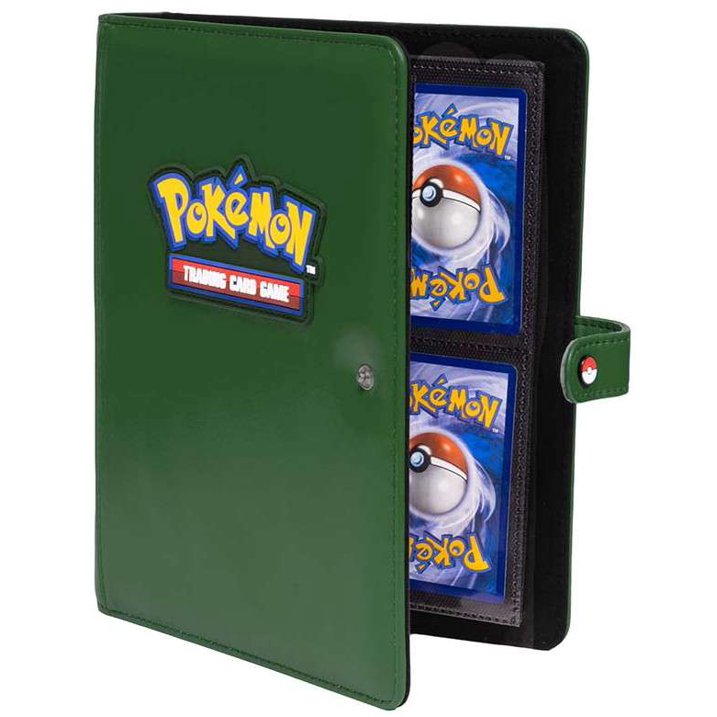 UP16721 Ultra Pro Pokemon 4 Pkt Green Premium Snap Binder with Pokemon Logo