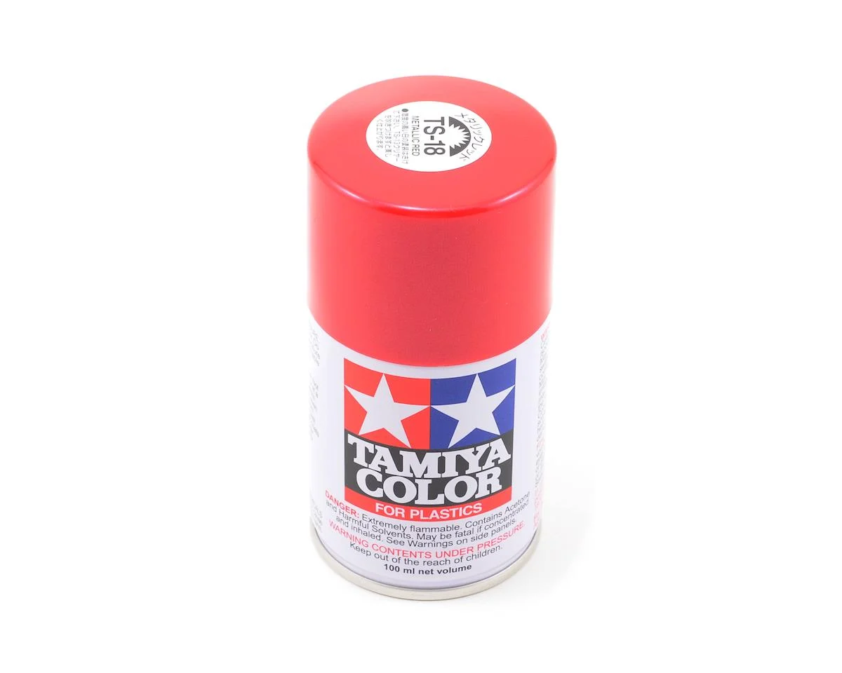 TAM85018 Tamiya TS-18 Metallic Red Lacquer Spray Paint (100ml)