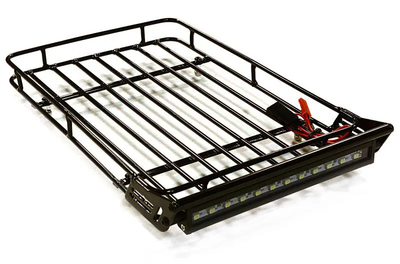 INTOBM-1357 Realistic 1/10 Scale Luggage Tray 245x150x33mm with Roof Top LED Light Bar