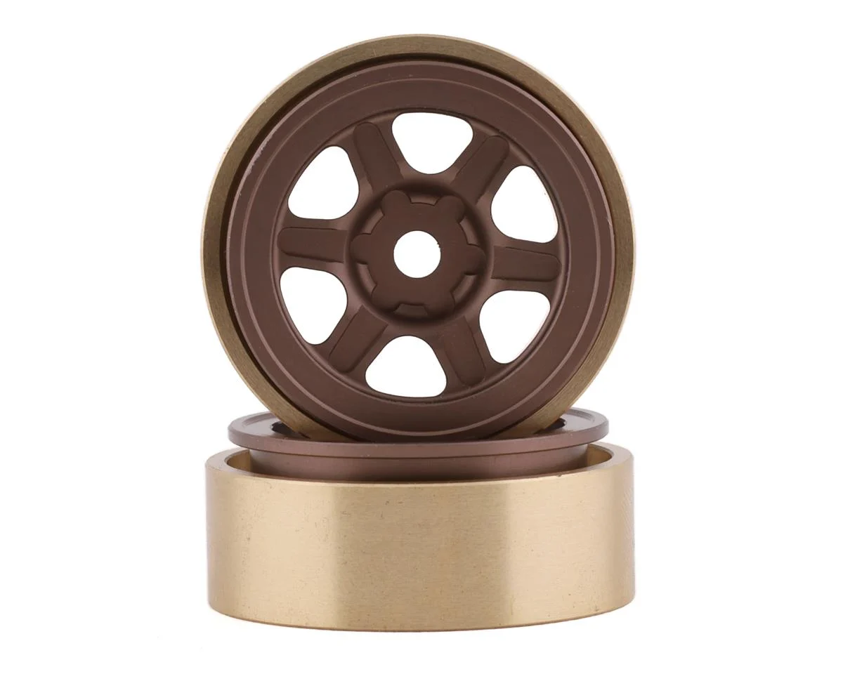 SSD00440 SCX24 1.0” Aluminum/Brass Challenger Wheels (Bronze) (2) (24g)
