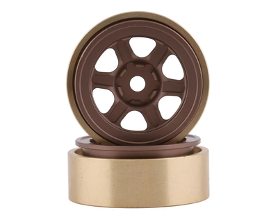 SSD00440 SCX24 1.0” Aluminum/Brass Challenger Wheels (Bronze) (2) (24g)