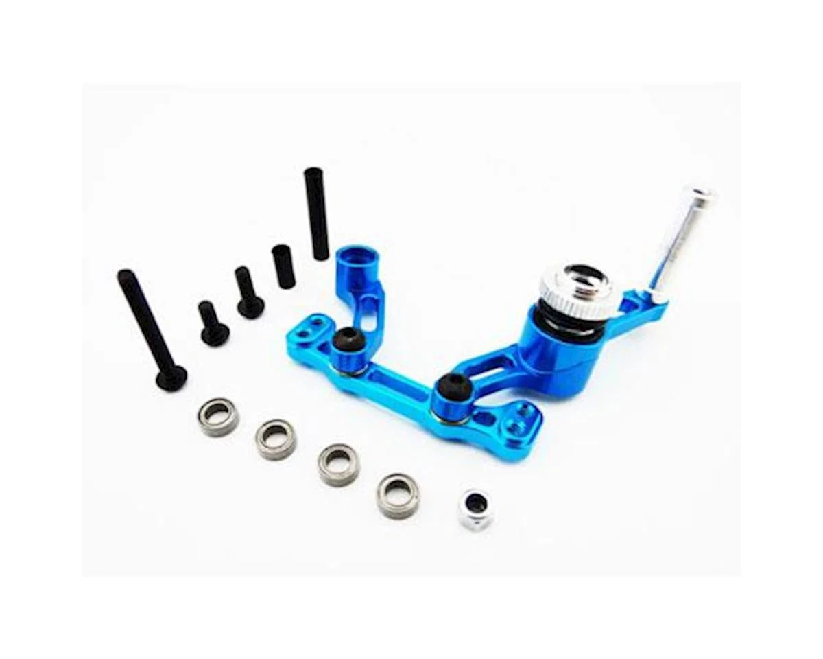 HRECT4806 - Aluminum Bellcrank Steering Saver with Bearings (Blue) - ECX 2wd