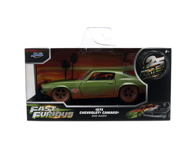 Jada 36393 1:32 Dom’s 1973 Chevrolet Camaro Dirty Version – Green – Fast & Furious 25 Year Anniversary