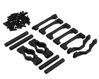 X004XGIYQ5 Treal Hobby Losi LMT 2.0 7075 Aluminum Crossbar Chassis Brace Set (Black)