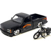 Maisto 32276-BLK 1:24 1993 Chevrolet 454SS Pick-Up & 2007 XL 1200N Nightster Harley-Davidson Bike Custom Limited 1,800 pcs – Black – Mijo Exclusives