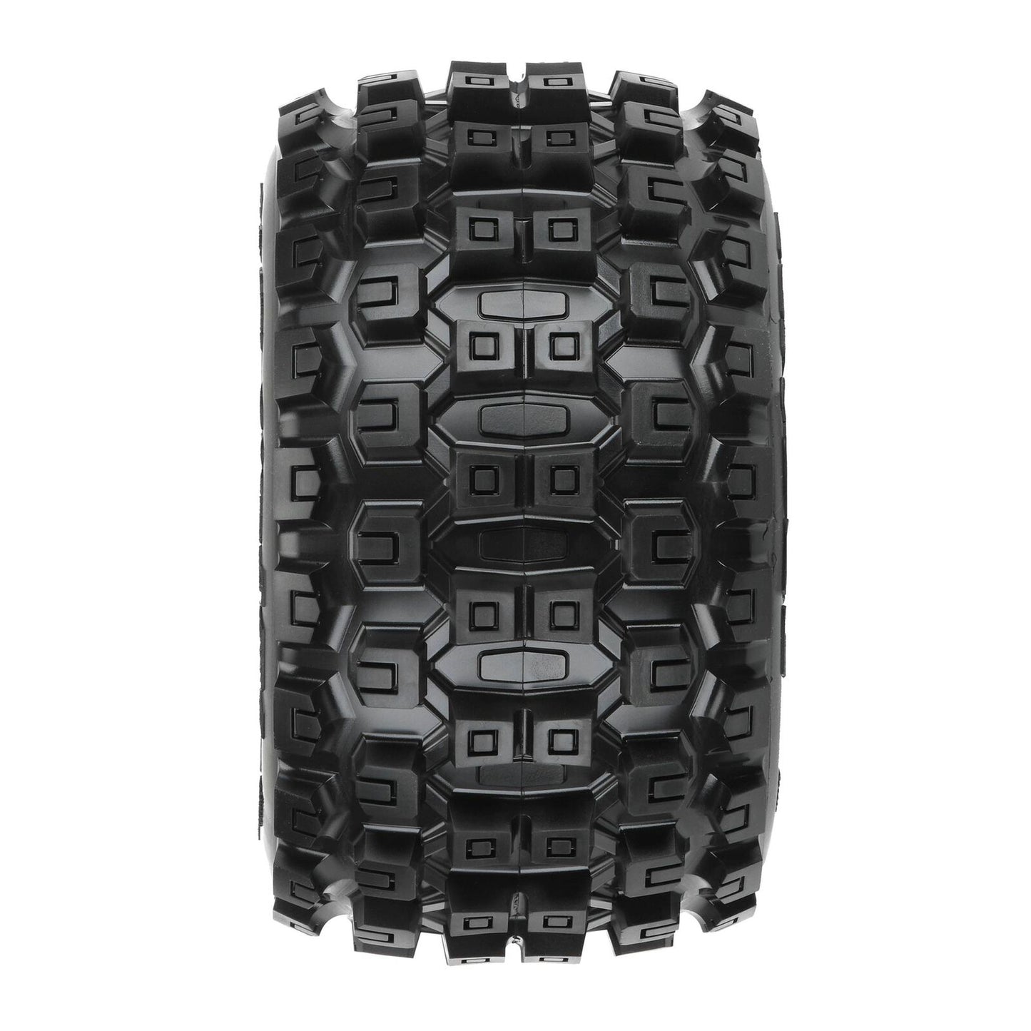 PRO1012710 1/8 Badlands F/R 3.8" MT Tires Mounted 17mm Black Raid (2)