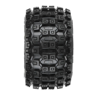 PRO1012710 1/8 Badlands F/R 3.8" MT Tires Mounted 17mm Black Raid (2)