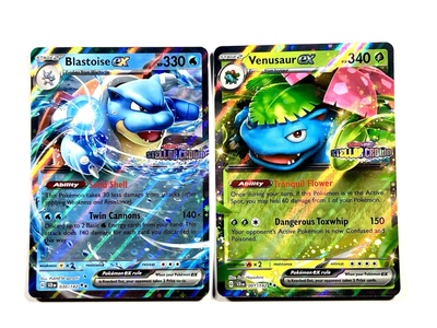 Venusaur ex & Blastoise ex Promotion Card