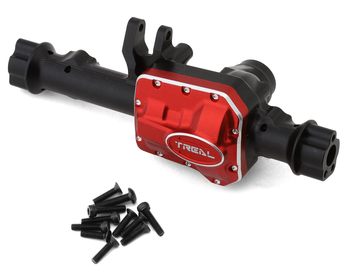 TLHTTRX4-34 Treal Hobby Aluminum Front Axle Housing for Traxxas TRX-4/TRX-6 (Black)