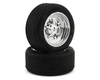 KYOFATH703SMM Kyosho Fazer Pre-Mounted Vintage Sedan Tires (Chrome) (2) (Medium) w/Rostyle 12mm Hex Wheels