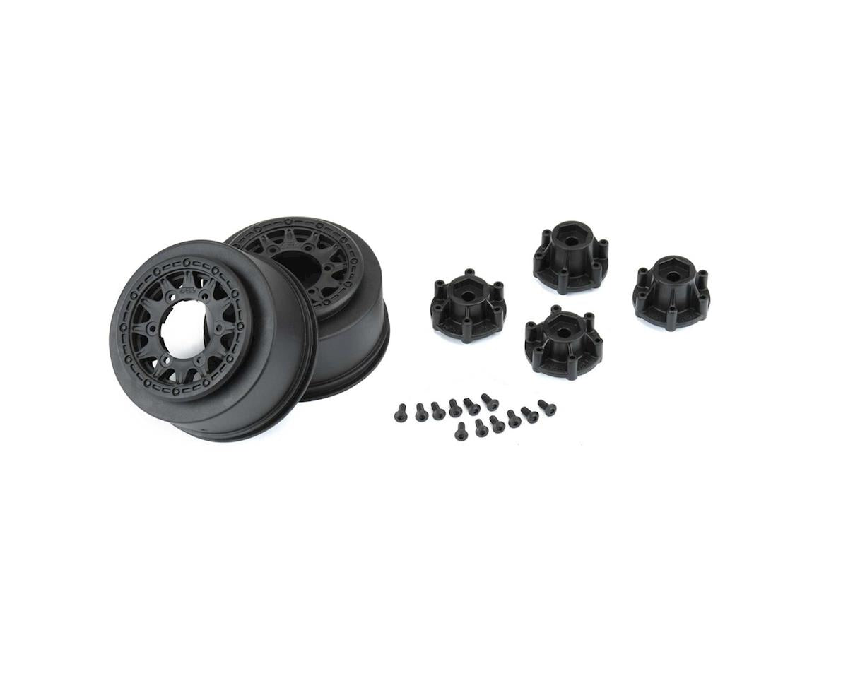 PRO278503 Raid Front/Rear 2.2"/3.0" 12mm Short Course Wheels (2) Black