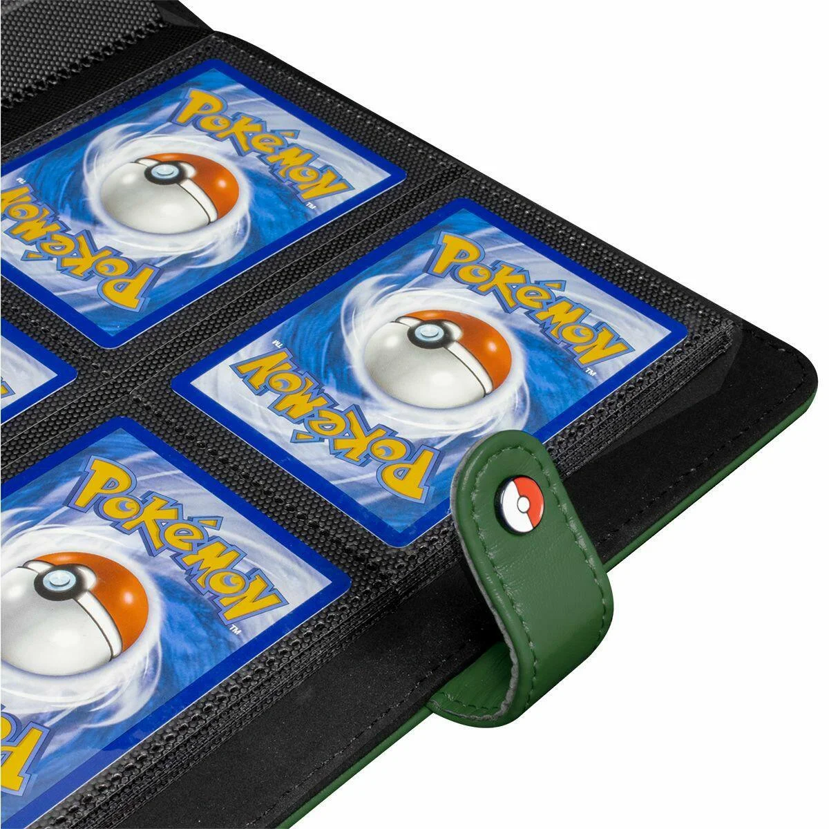 UP16721 Ultra Pro Pokemon 4 Pkt Green Premium Snap Binder with Pokemon Logo