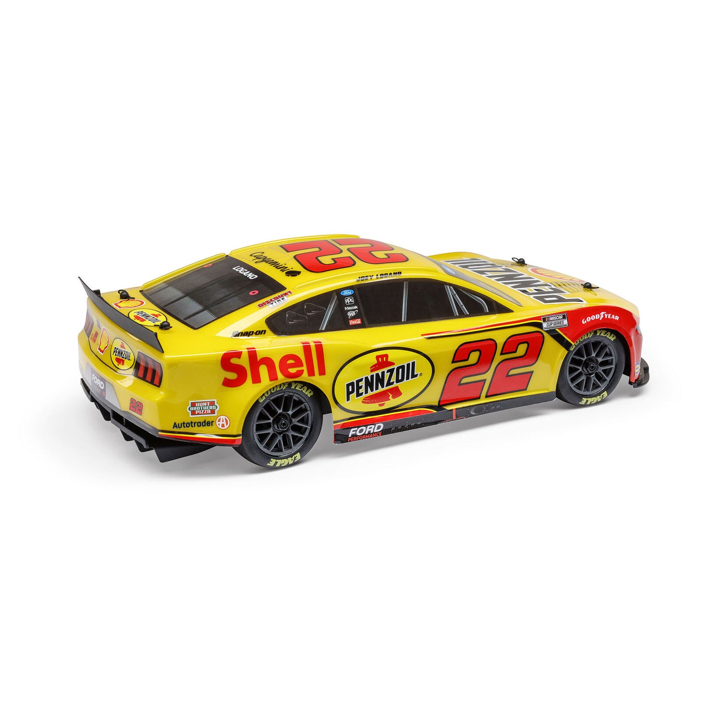 LOS1122522 1/12 NASCAR RC Racecar Joey Logano No. 22 Shell 2025 Ford Mustang 2S AWD RTR Brushed On-Road (Battery & Charger Included)