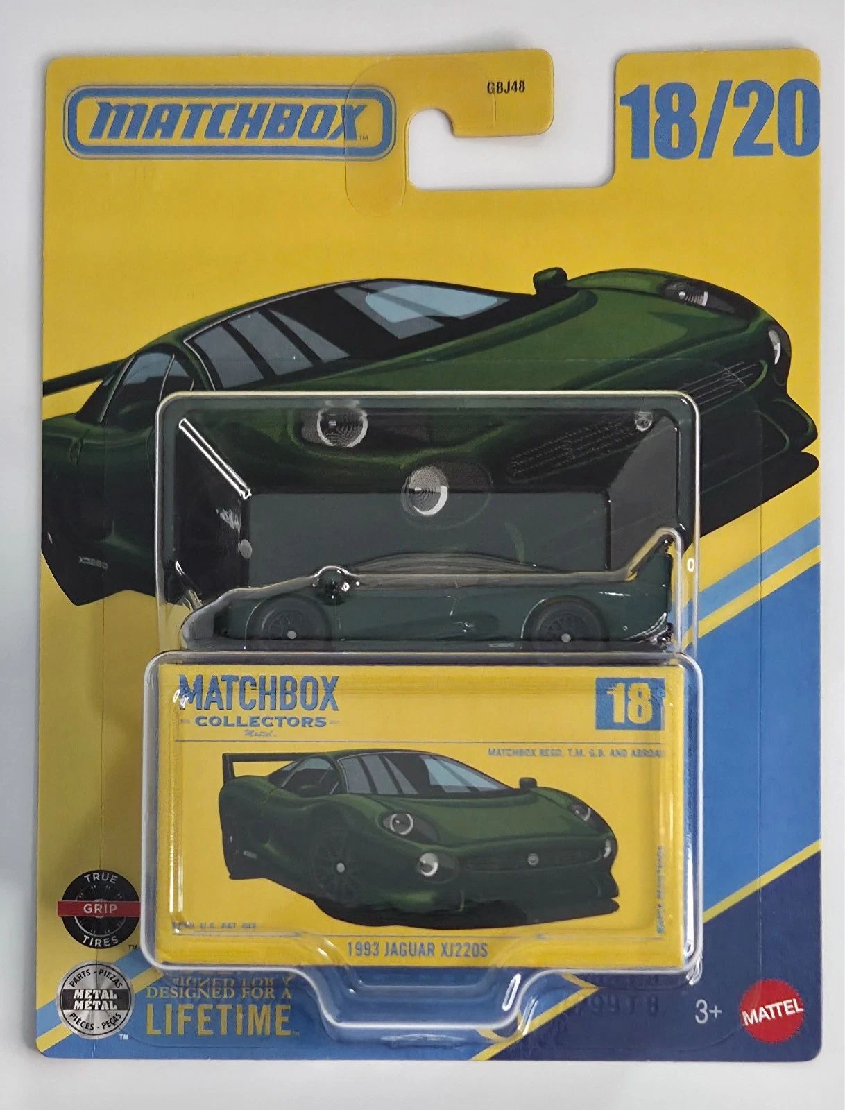 GBJ48JRY28 Matchbox 1993 Jaguar XI220S