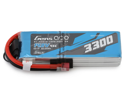 GEA334S45DGT Gens Ace G-Tech Smart 4S LiPo Battery 45C (14.8V/3300mAh) w/Deans Connector