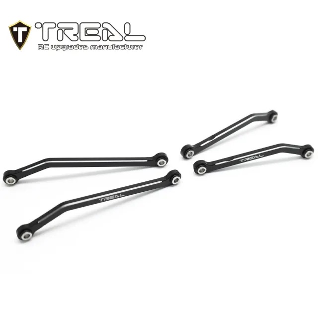X003Q5LLN7 TREAL Aluminum 7075 High Clearance Links Set (4pcs) Chassis Lower Links for TRX4M 1/18 RC Crawler-Black