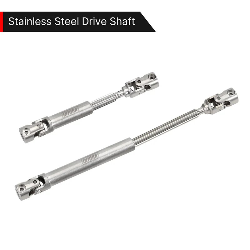 SCX24-153SR INJORA Stainless Steel Drive Shafts with D Shaped Hole for SCX24 Gladiator Power Wagon