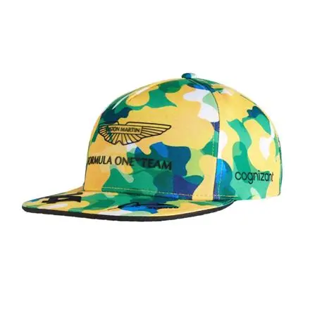 AMA23HEA30  Aston Martin Cognizant F1 Fernando Alonso Special Edition Kimoa Brazil GP Hat-CAMO